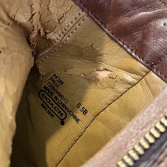 Coach Page Brown Embossed Ankle Boots. - Picture 13 of 15